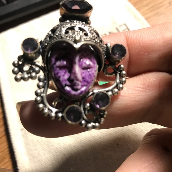 925 preowned ring w/face - Picture 1 of 5
